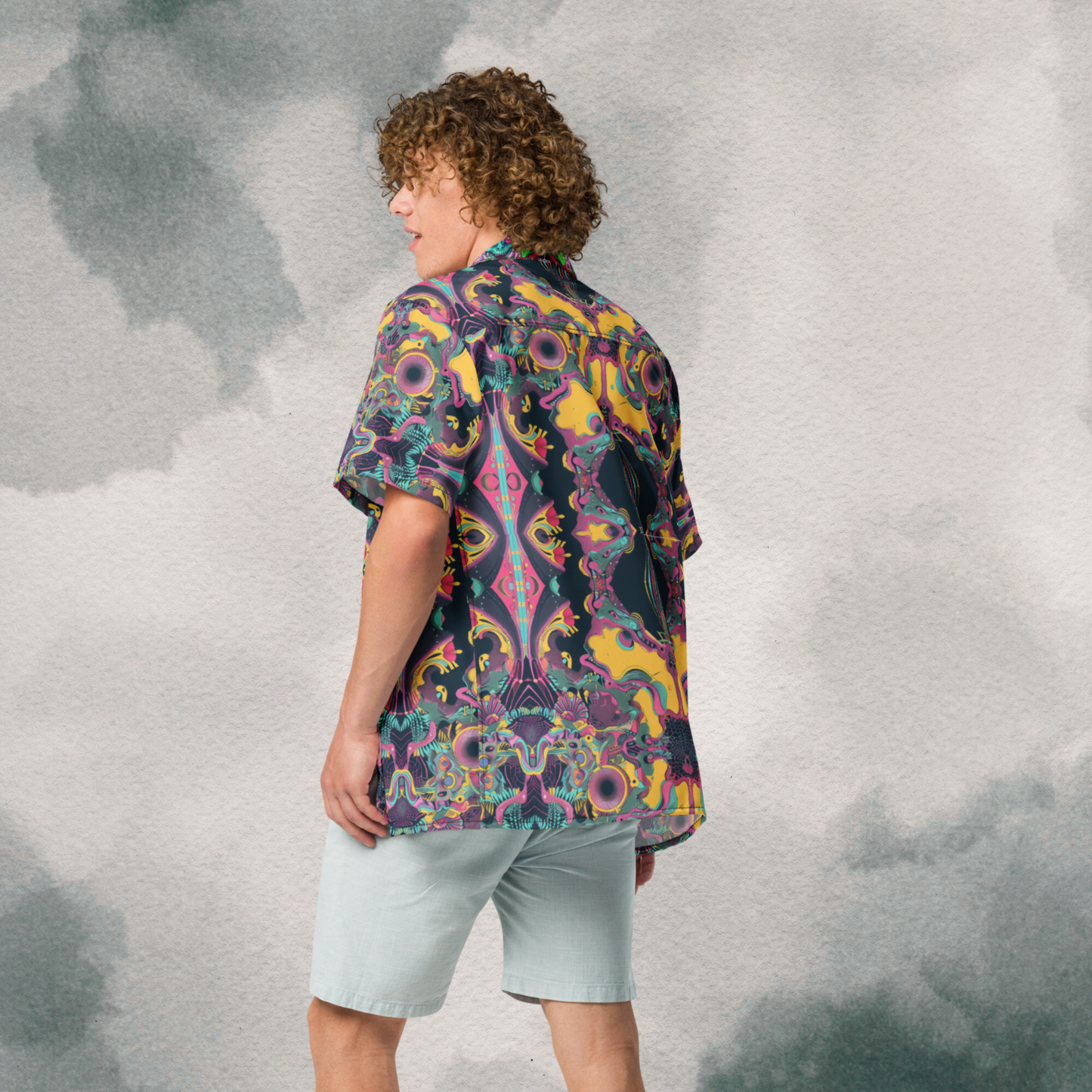 Lucid Meltdown Oversized Button Up