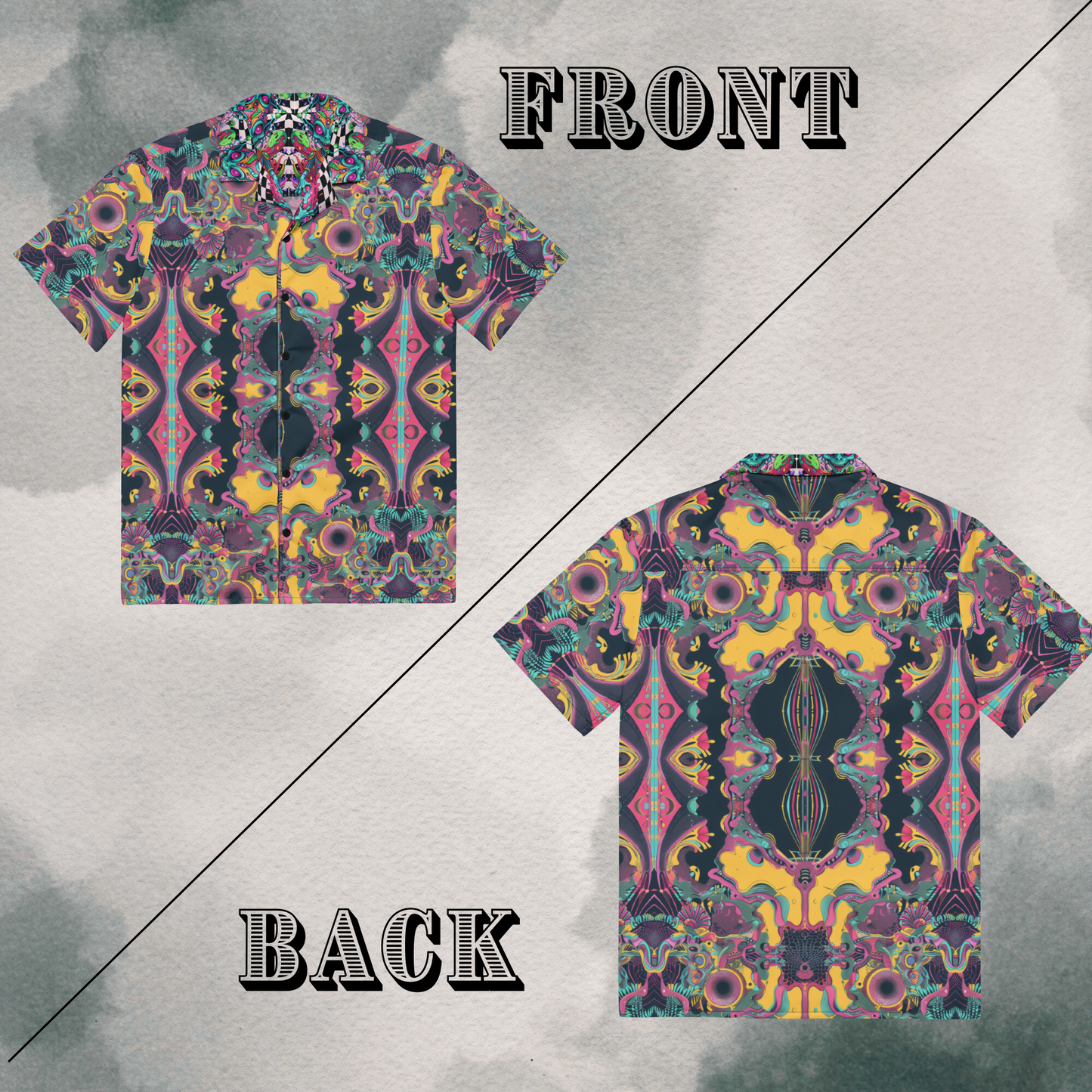 Lucid Meltdown Oversized Button Up