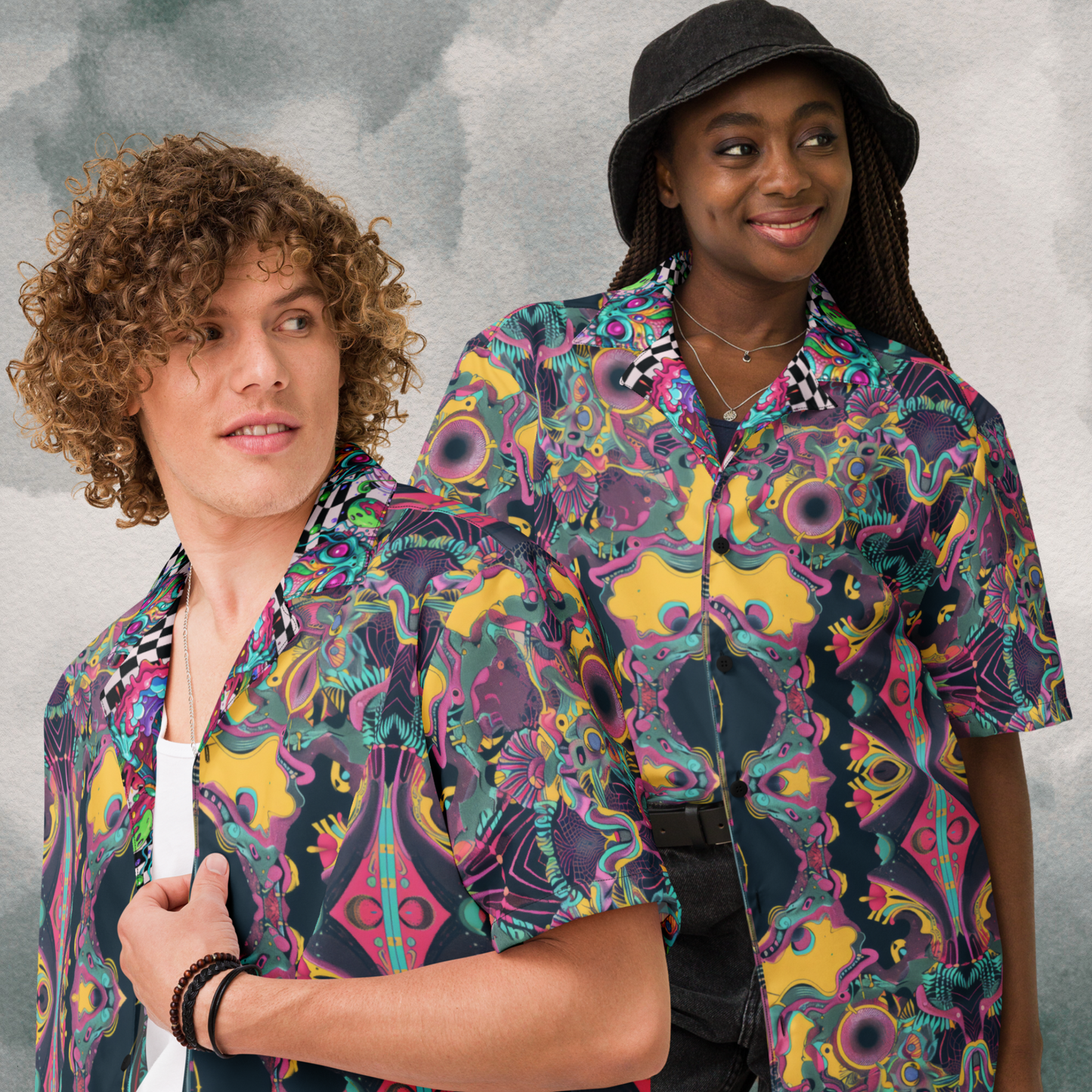 Lucid Meltdown Oversized Button Up