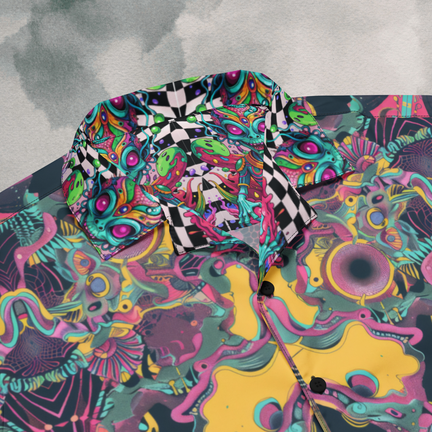 Lucid Meltdown Oversized Button Up