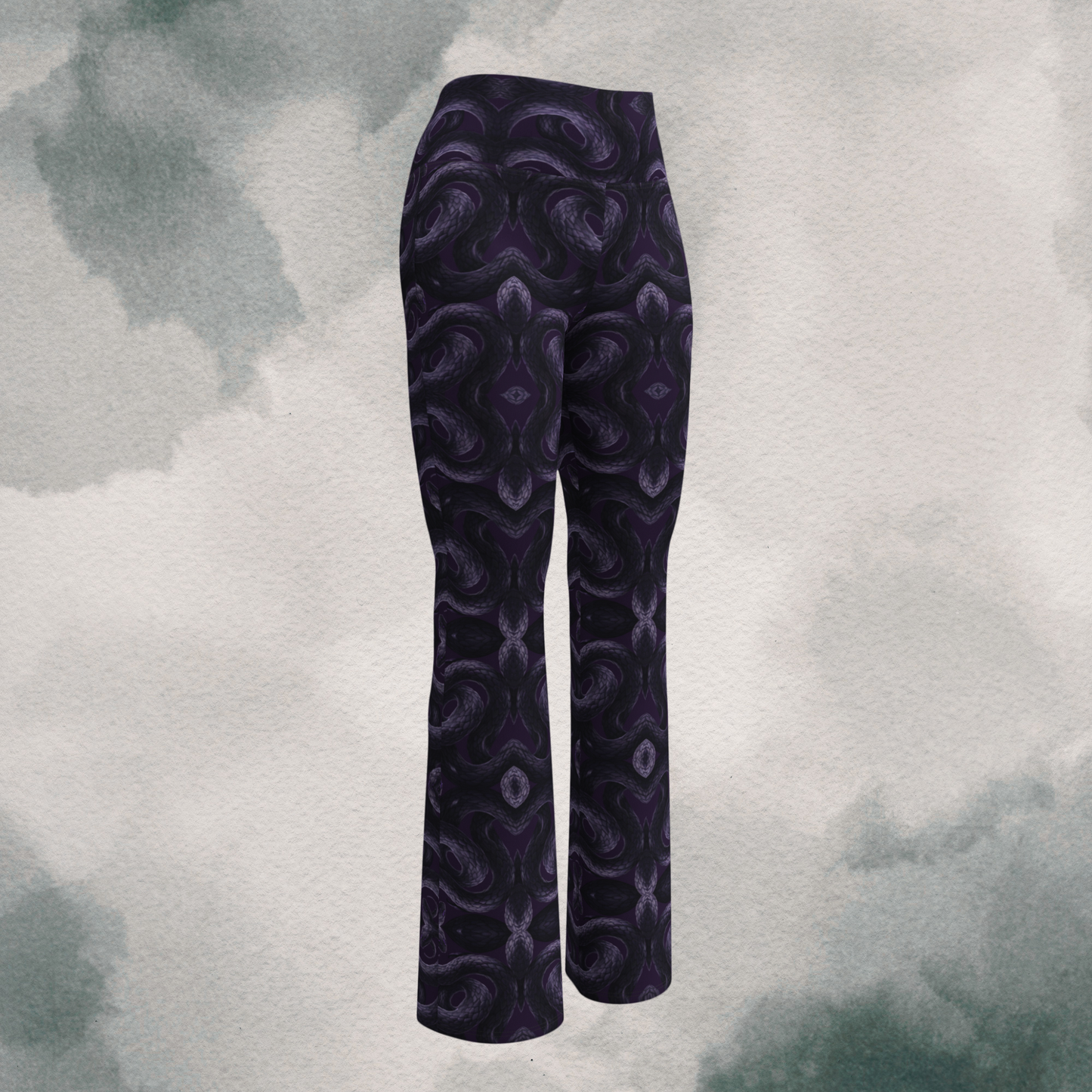 Purple Undertone Snake Flare leggings