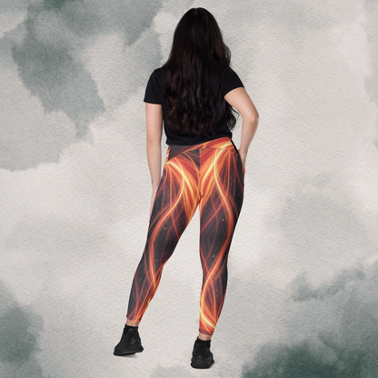 Girl on Fire - Crossover Leggings With Pockets