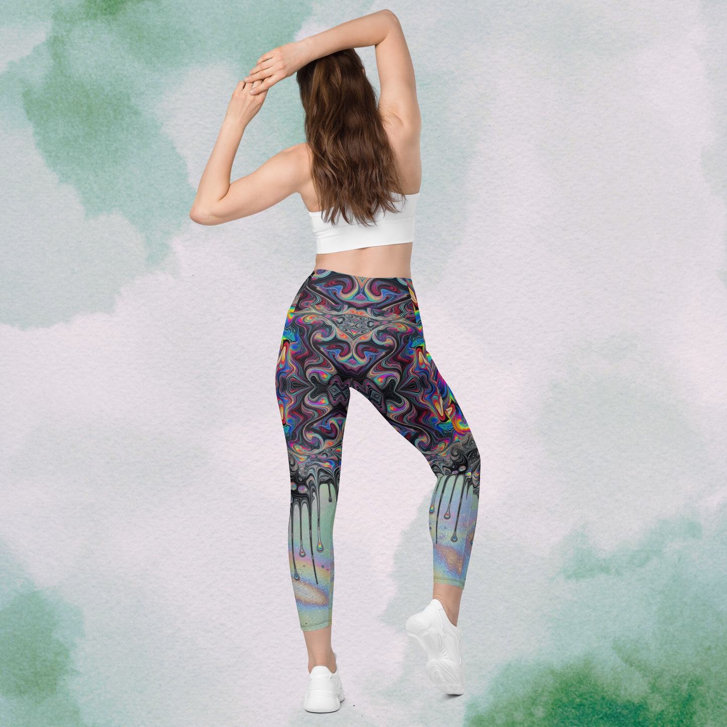 Psychedelic Swirl Drip Leggings