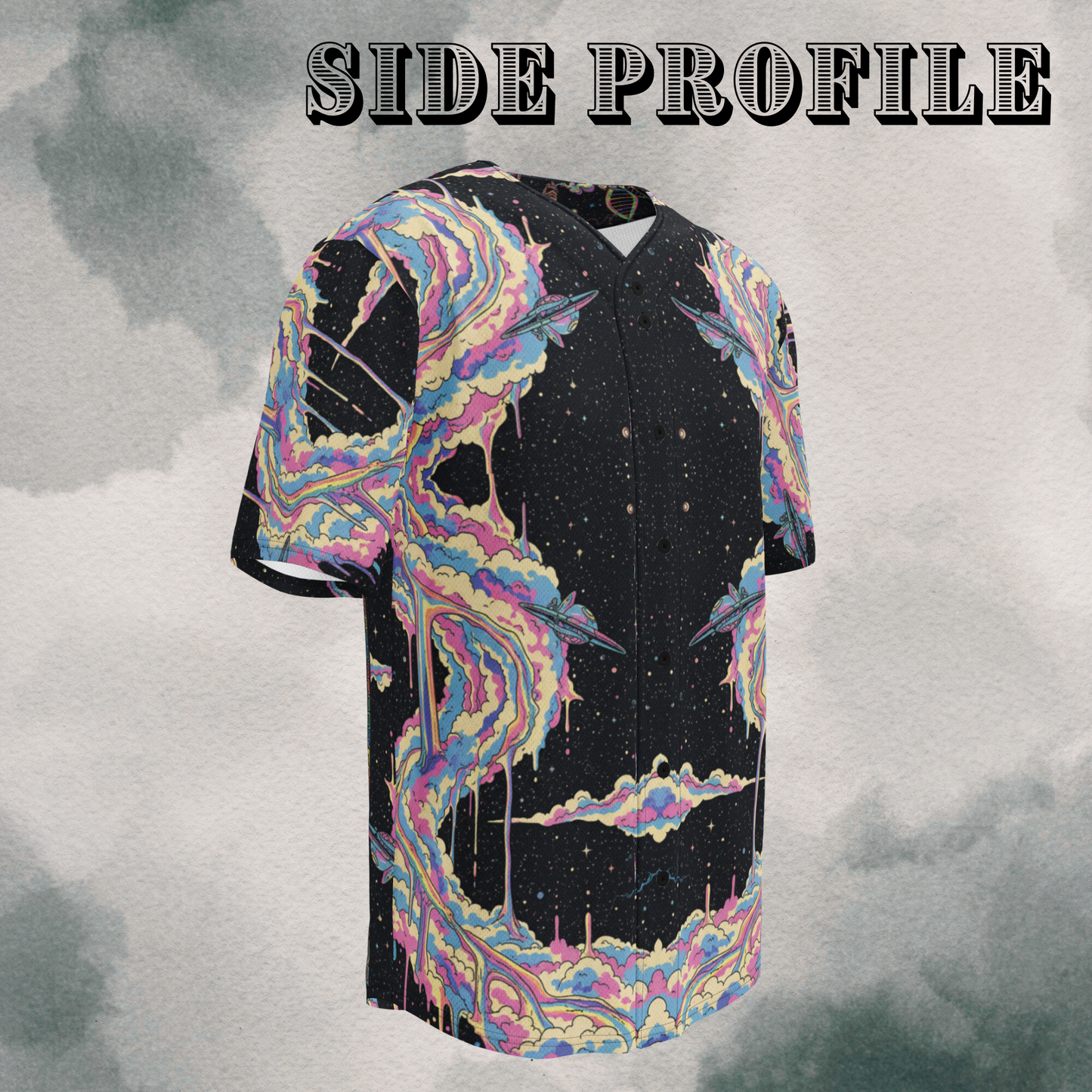 Retro Cosmic Cotton Candy Swirl EDM Jersey