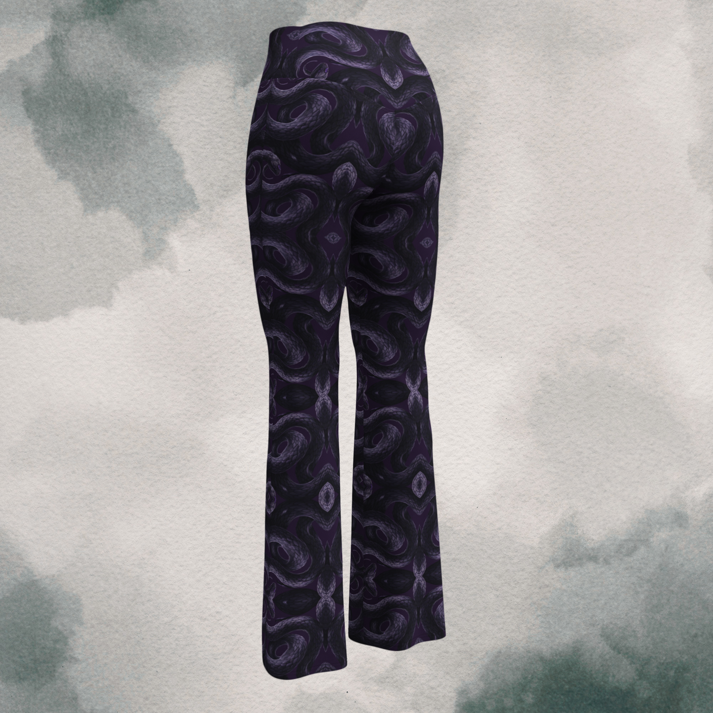 Purple Undertone Snake Flare leggings