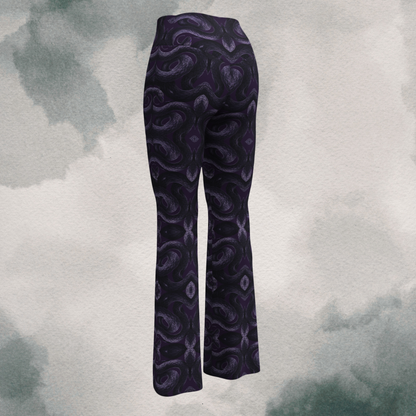 Purple Undertone Snake Flare leggings