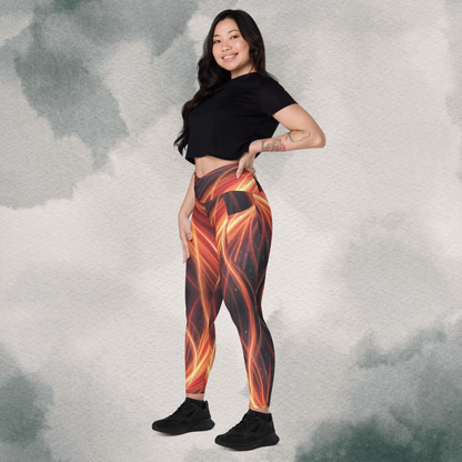 Girl on Fire - Crossover Leggings With Pockets