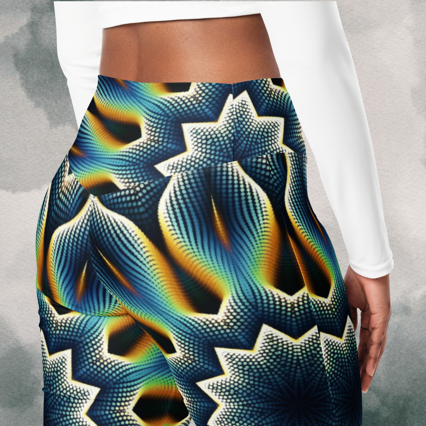 Retro Psychedelic Flare leggings