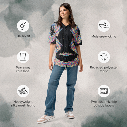 Retro Cosmic Cotton Candy Swirl EDM Jersey