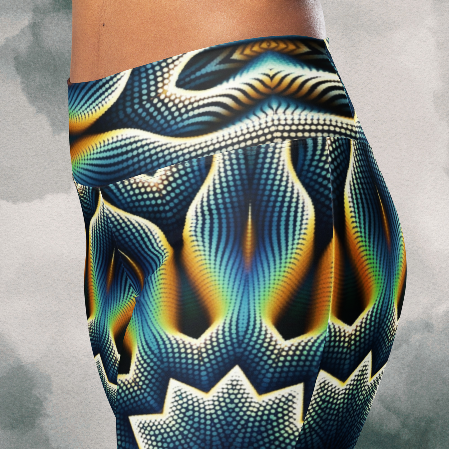 Retro Psychedelic Flare leggings