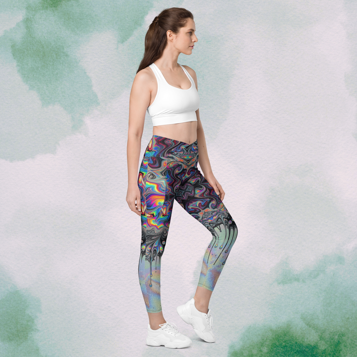 Psychedelic Swirl Drip Leggings