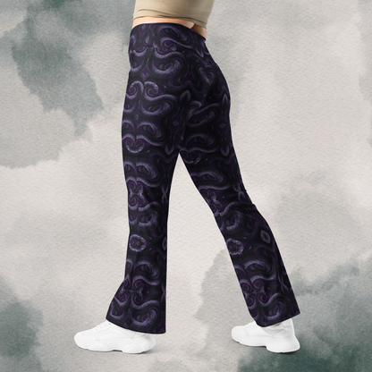 Purple Undertone Snake Flare leggings
