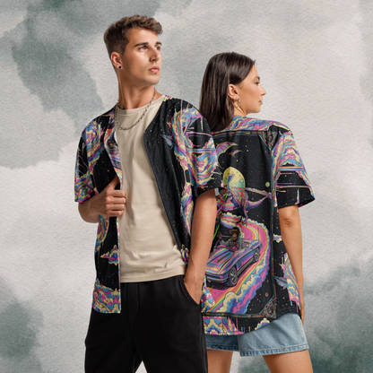 Retro Cosmic Cotton Candy Swirl EDM Jersey