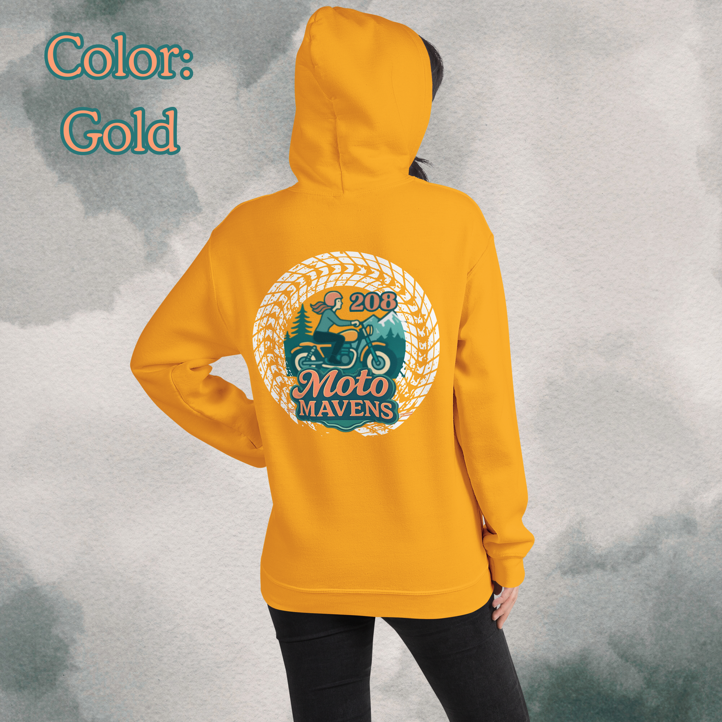 208 Moto Mavens Color Logo Hoodie