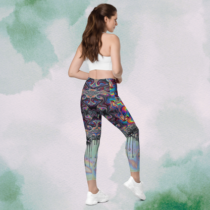 Psychedelic Swirl Drip Leggings