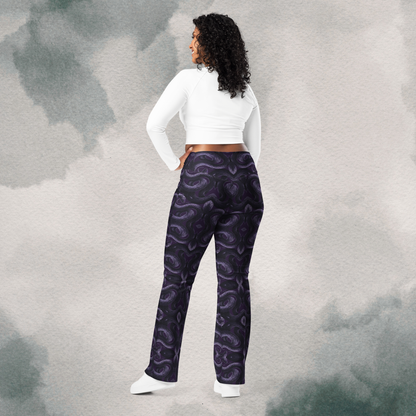 Purple Undertone Snake Flare leggings