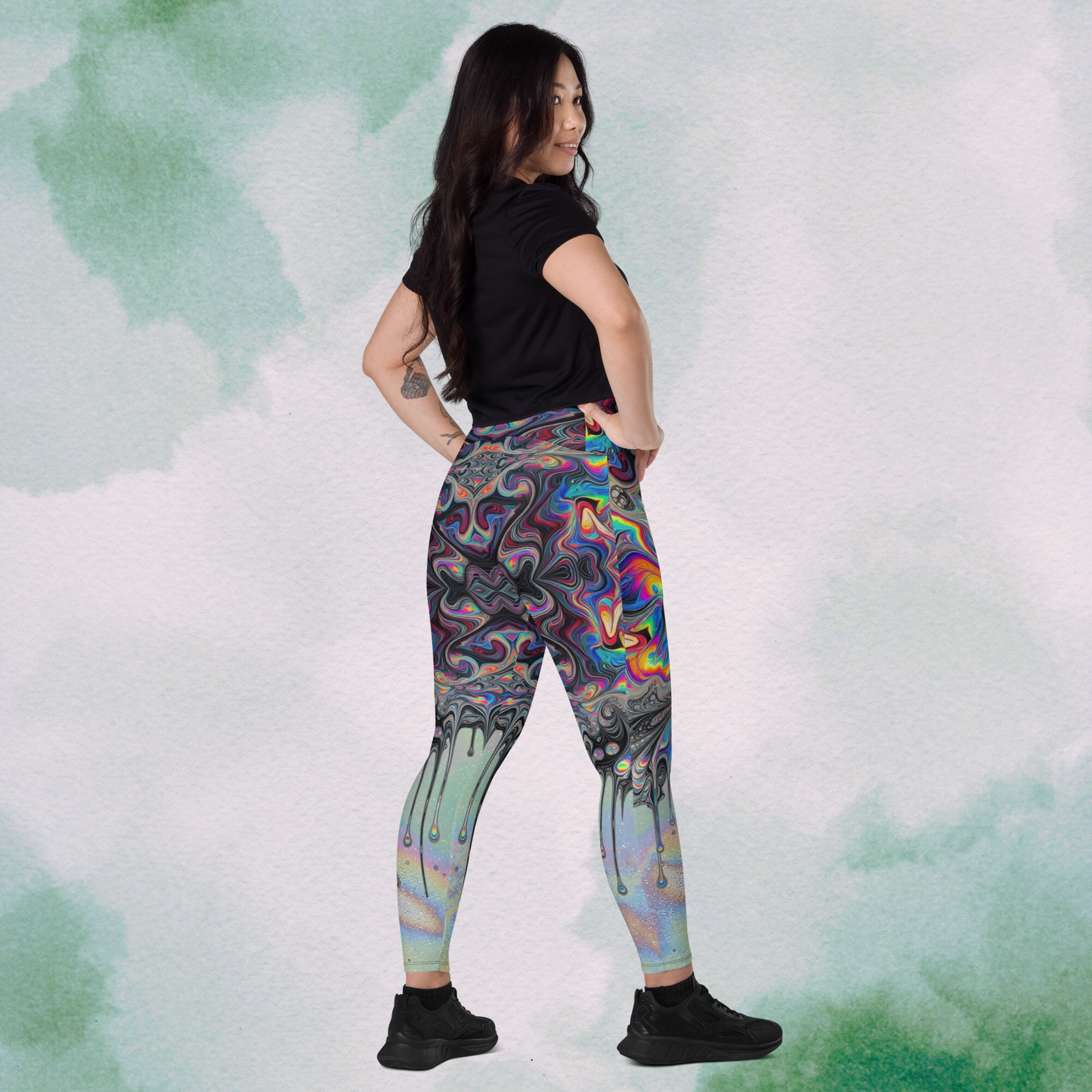 Psychedelic Swirl Drip Leggings