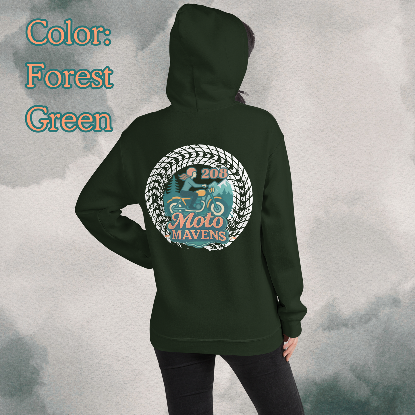 208 Moto Mavens Color Logo Hoodie