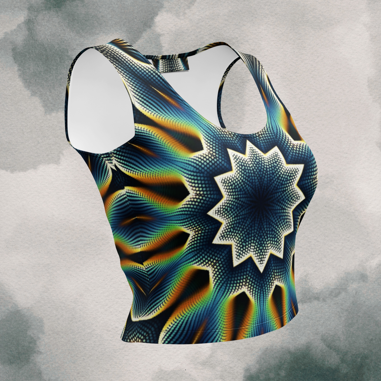 Retro Psychedelic Crop Top