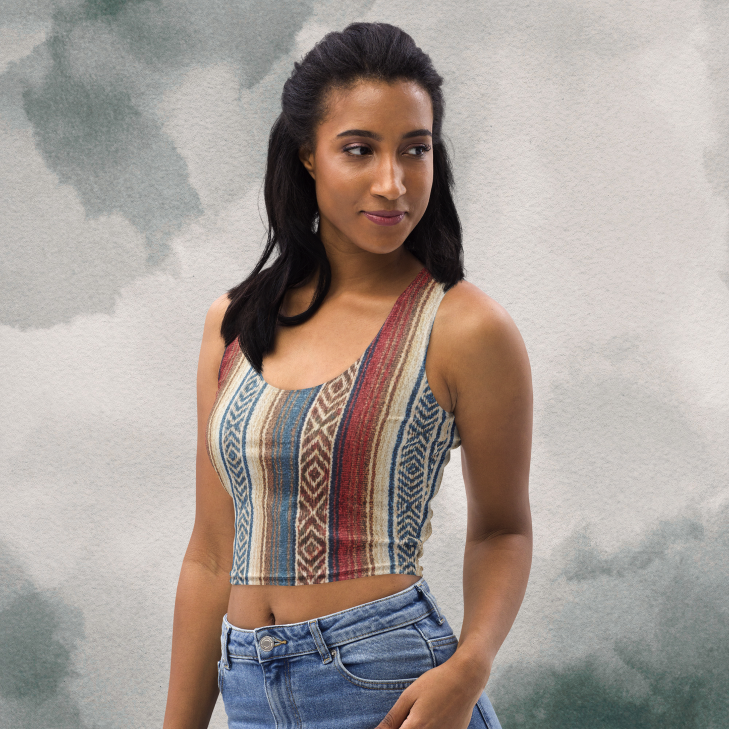 Mexican Blanket Crop Top