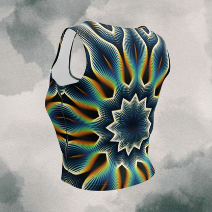 Retro Psychedelic Crop Top
