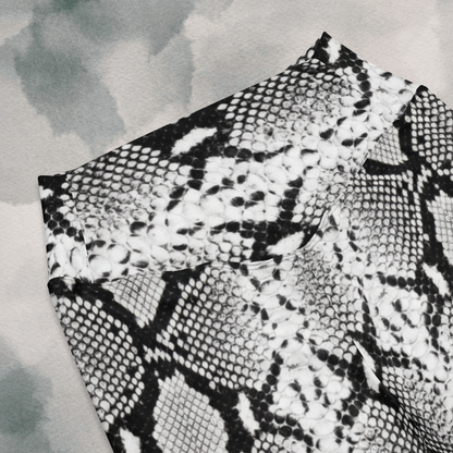 Snake Skin - Black & White - Flare leggings