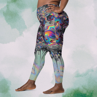Psychedelic Swirl Drip Leggings