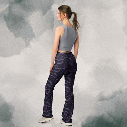 Purple Undertone Snake Flare leggings