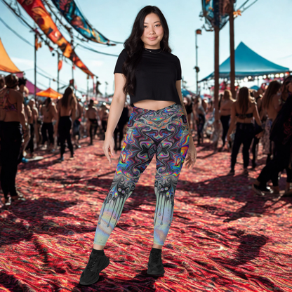 Psychedelic Swirl Drip Leggings
