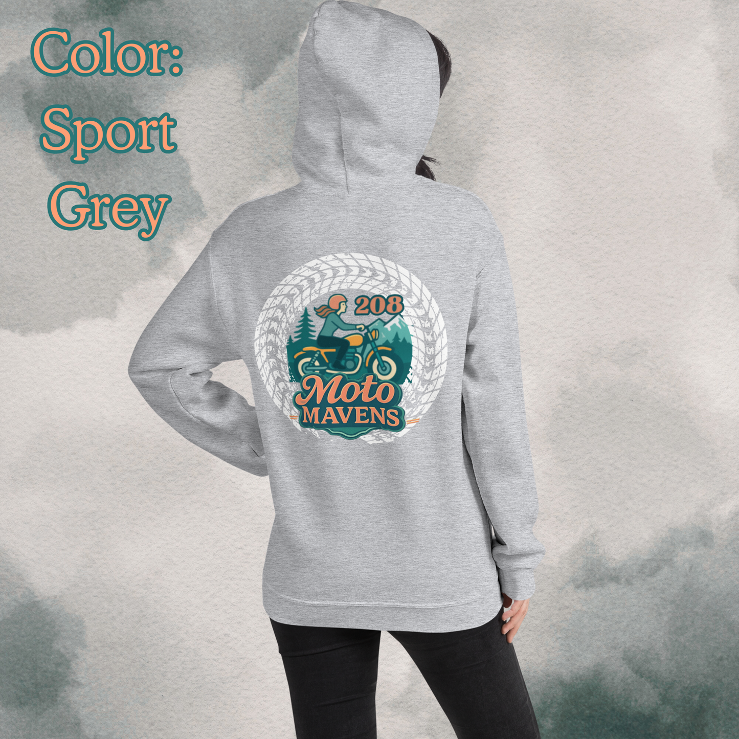 208 Moto Mavens Color Logo Hoodie