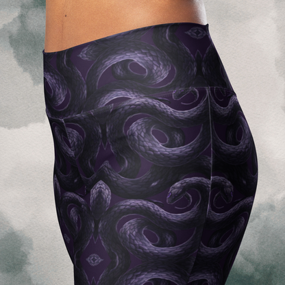 Purple Undertone Snake Flare leggings