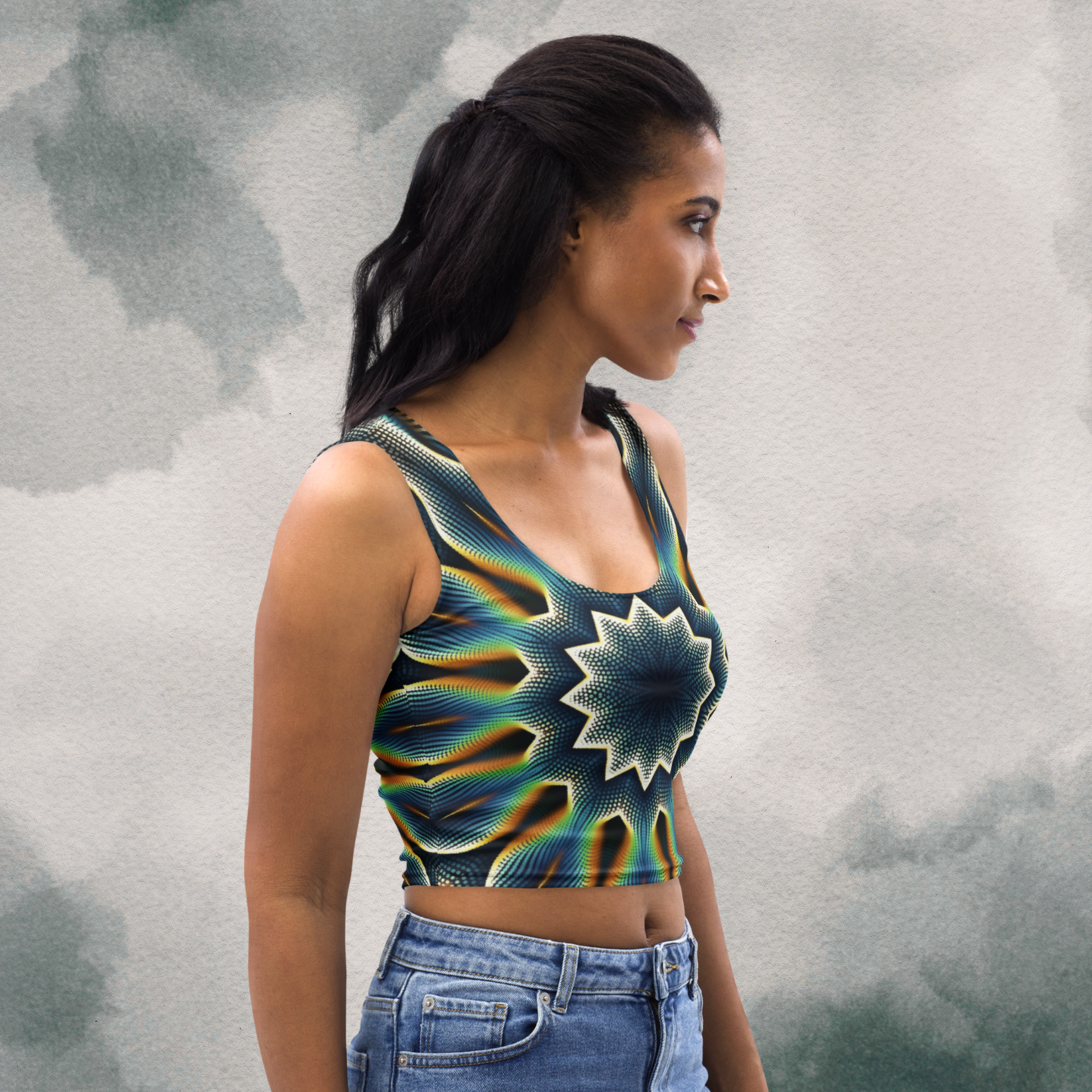Retro Psychedelic Crop Top