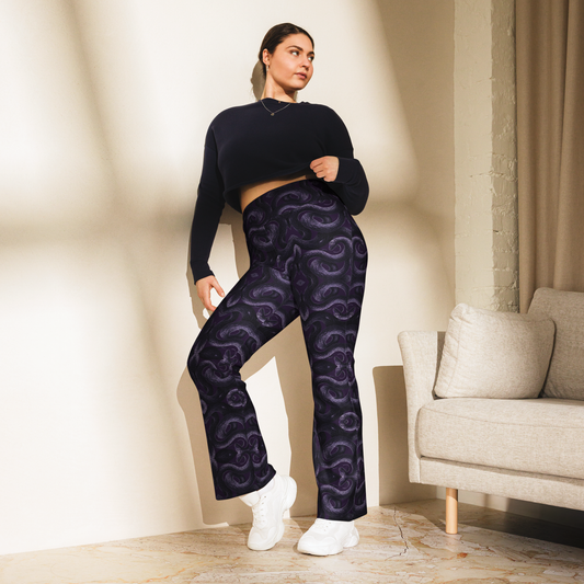 Purple Undertone Snake Flare leggings
