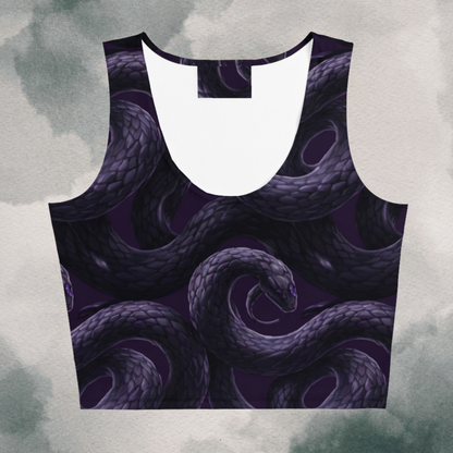 Purple Undertone Snake Crop Top
