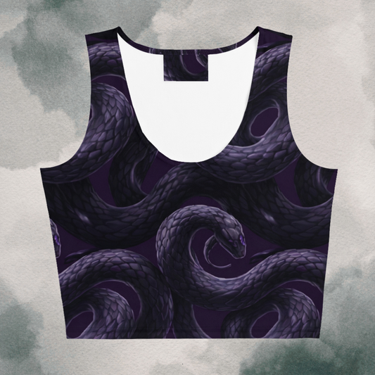 Purple Undertone Snake Crop Top