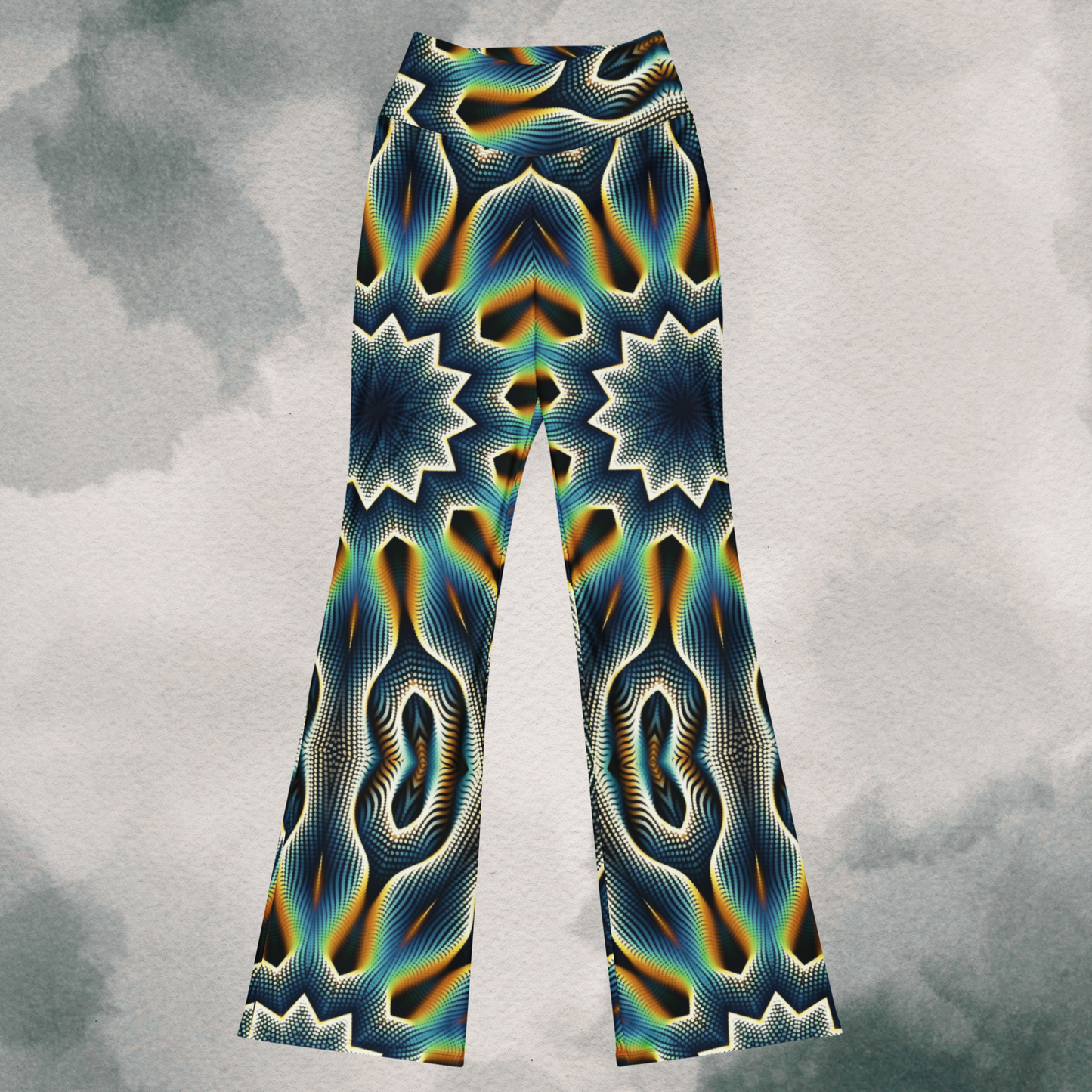Retro Psychedelic Flare leggings