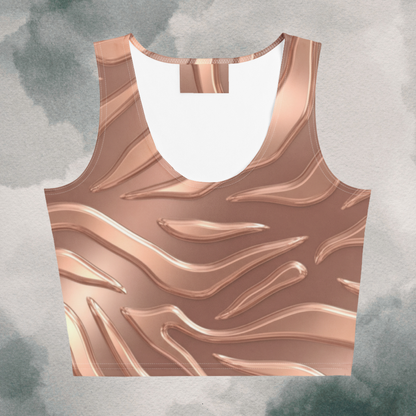 Rose Gold Tiger Print Crop Top