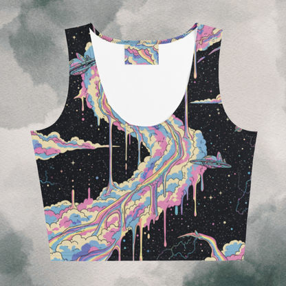 Melting Cotton Candy Nebulas Crop Top