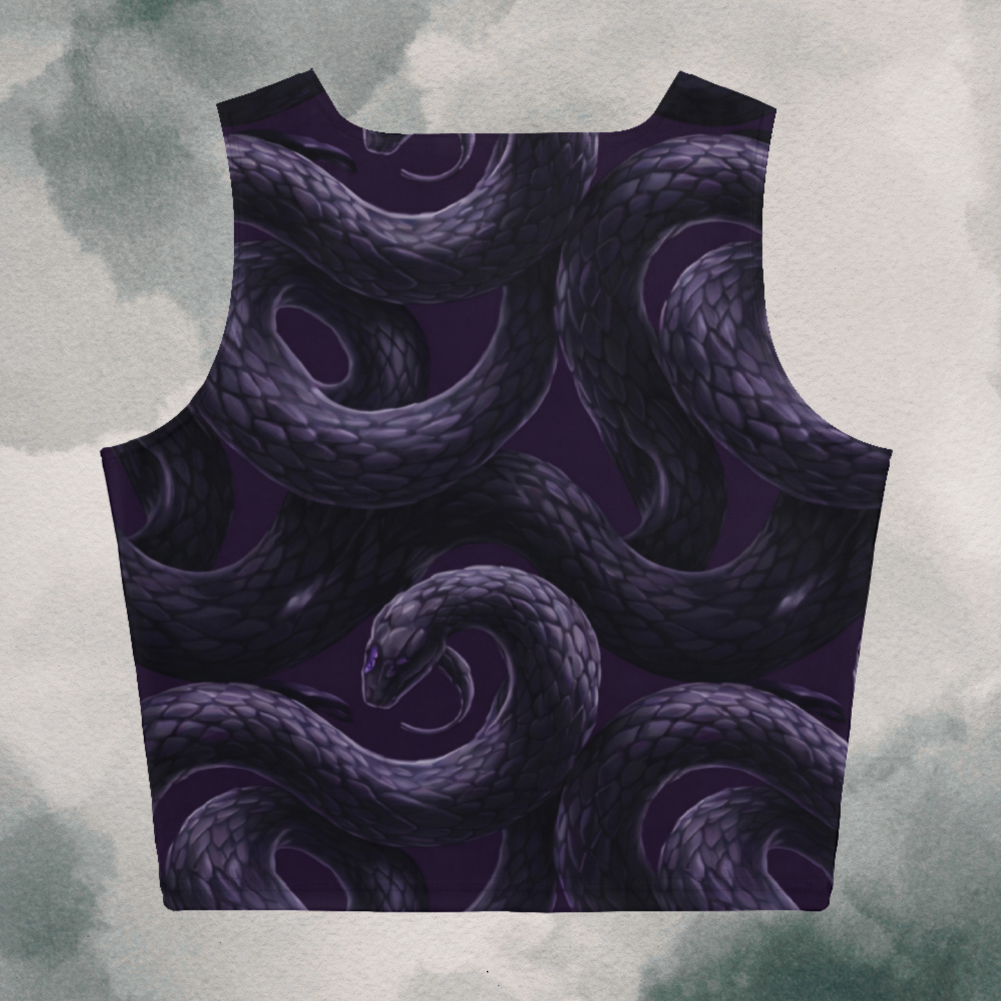 Purple Undertone Snake Crop Top