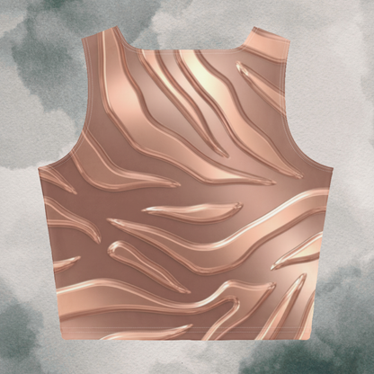 Rose Gold Tiger Print Crop Top