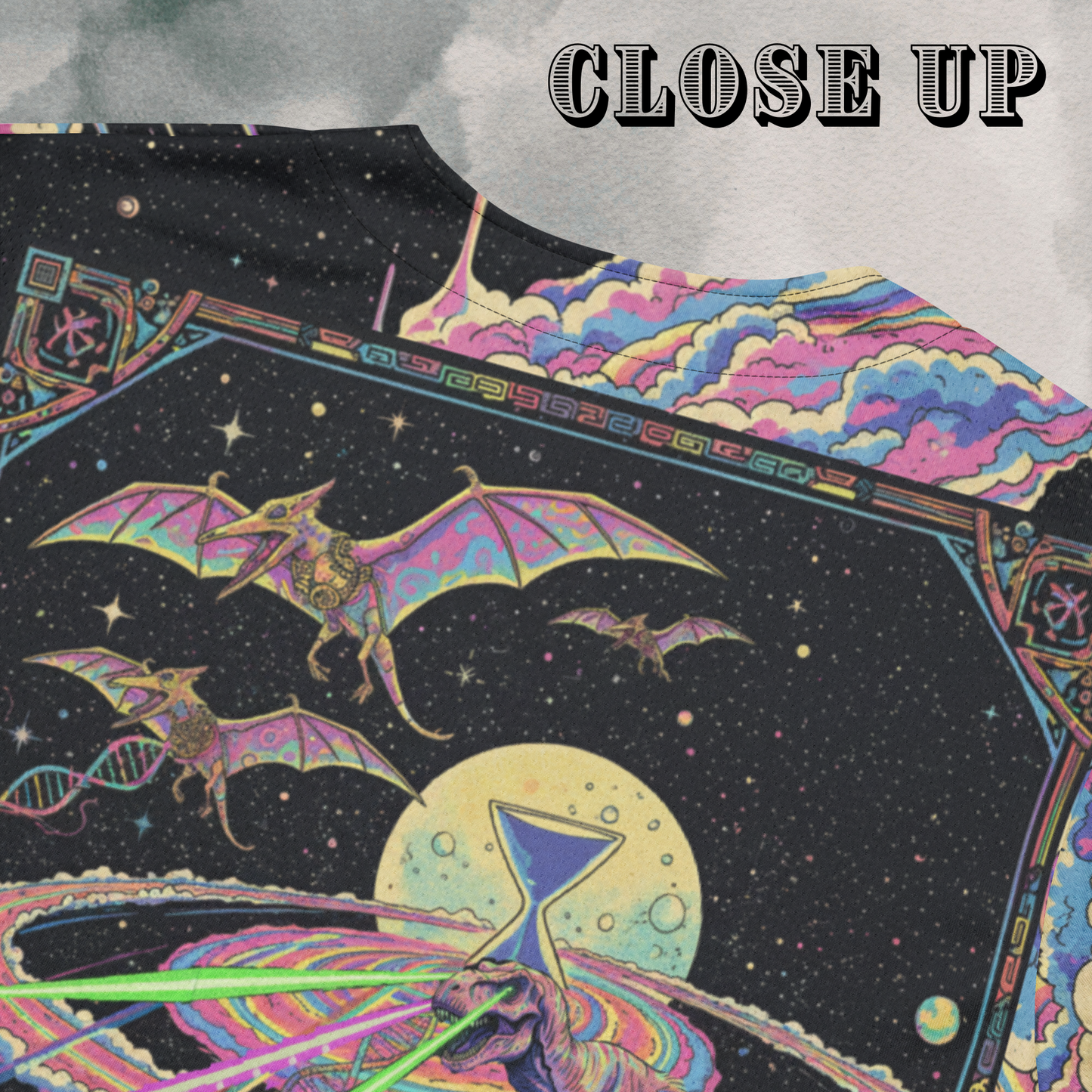 Retro Cosmic Cotton Candy Swirl EDM Jersey