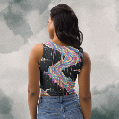 Melting Cotton Candy Nebulas Crop Top
