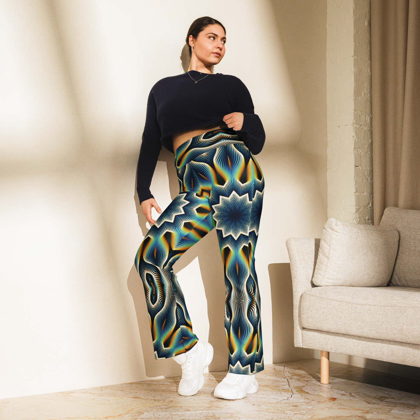 Retro Psychedelic Flare leggings