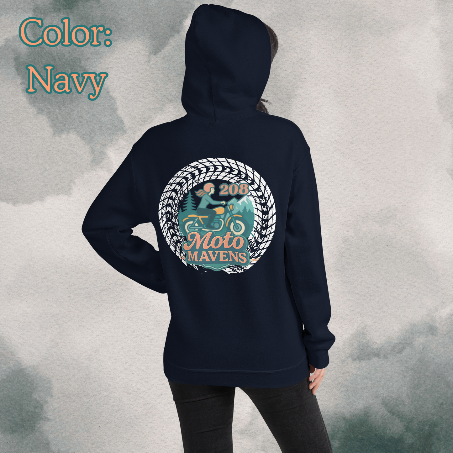 208 Moto Mavens Color Logo Hoodie