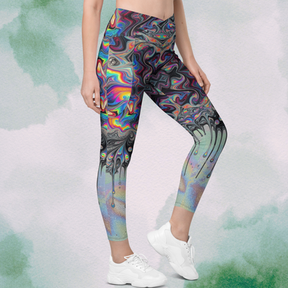 Psychedelic Swirl Drip Leggings