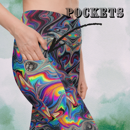 Psychedelic Swirl Drip Leggings