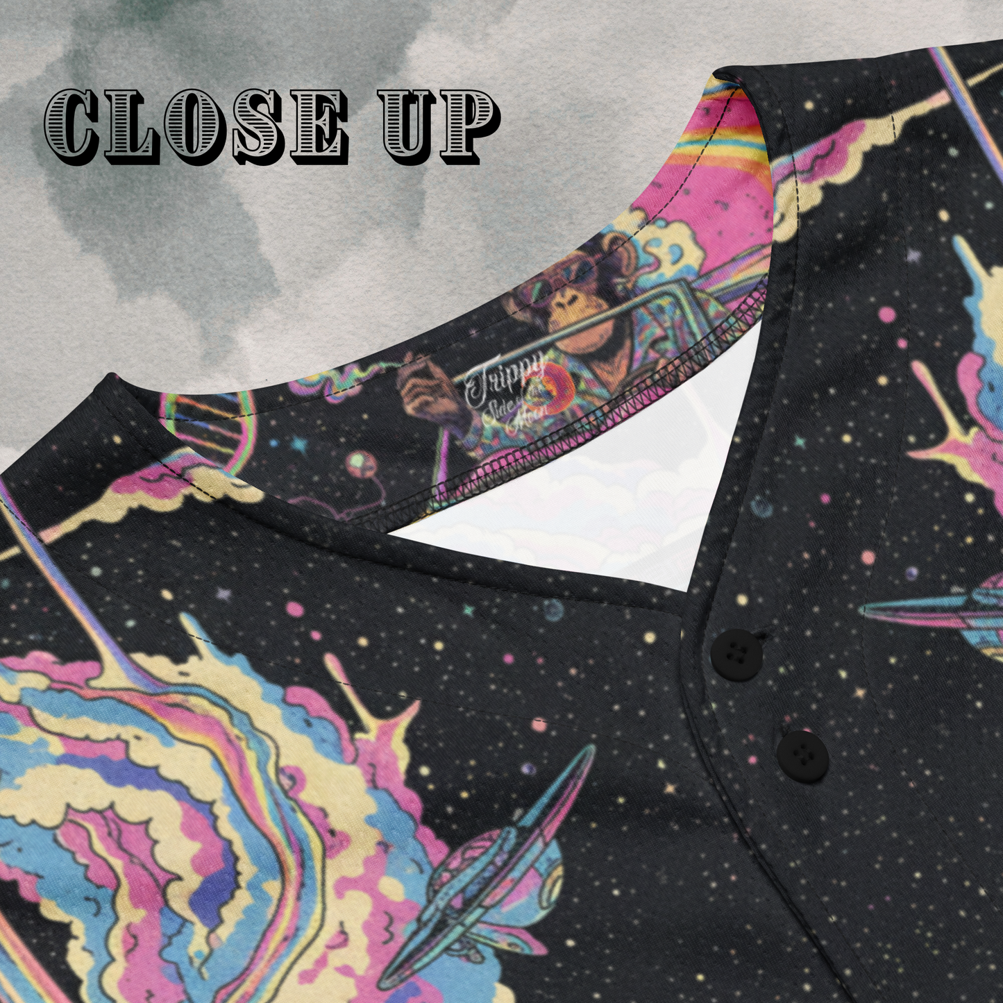 Retro Cosmic Cotton Candy Swirl EDM Jersey