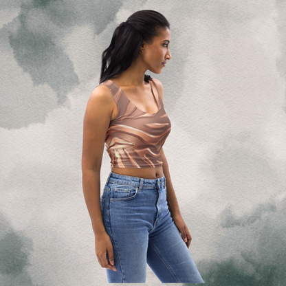 Rose Gold Tiger Print Crop Top