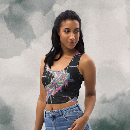 Melting Cotton Candy Nebulas Crop Top