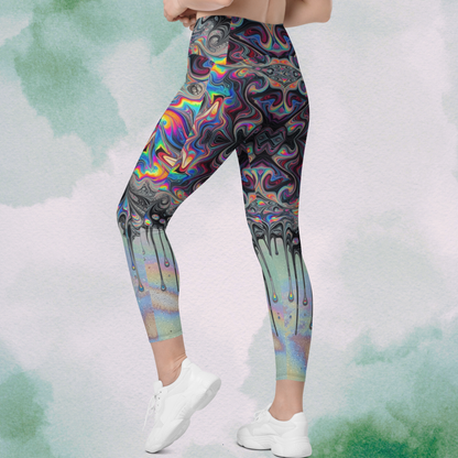 Psychedelic Swirl Drip Leggings